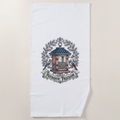 Serviette De Plage Tee-shirt graphique vectoriel de mangeoire à oisea (Devant)