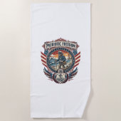 Serviette De Plage Tee-shirt graphique vectoriel Patriotic Beachcombe (Devant)