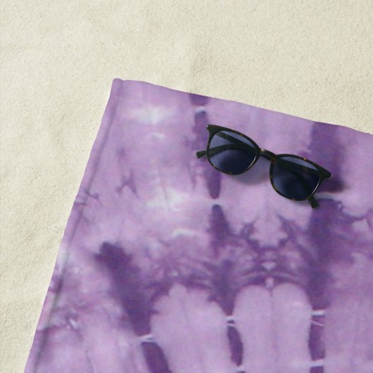 Serviette De Plage Tee violet Peace (En situation)