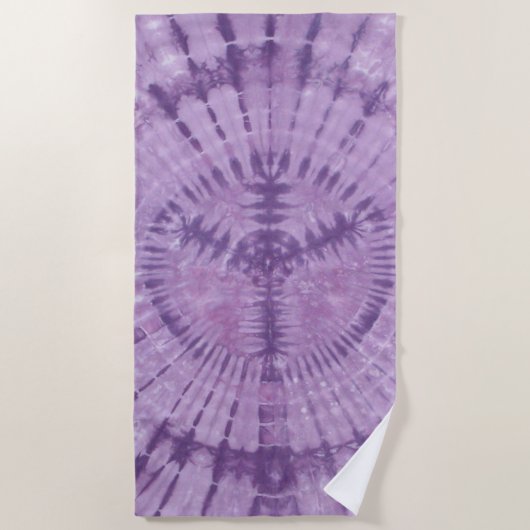 Serviette De Plage Tee violet Peace (Devant)
