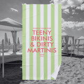 Serviette De Plage Teeny Bikinis & Dirty Martins Club Bach à rayures