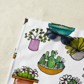 Serviette De Plage Teindre les plantes dans des pots (En situation)