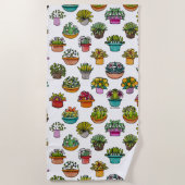 Serviette De Plage Teindre les plantes dans des pots (Devant)