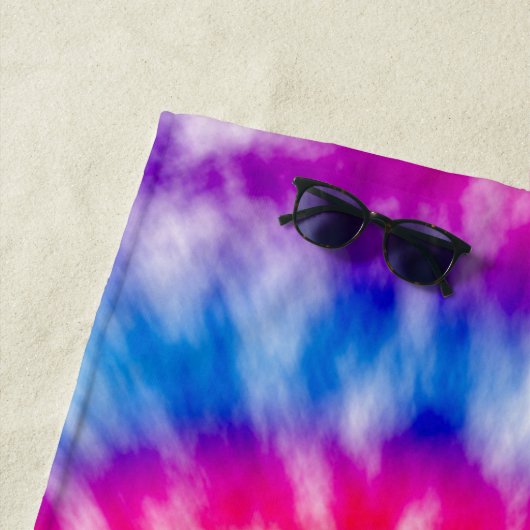 Serviette De Plage Teinture à tarte personnalisée (En situation)