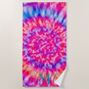 Serviette De Plage Teinture à tarte personnalisée