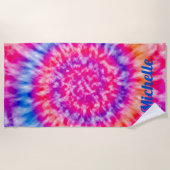 Serviette De Plage Teinture à tarte personnalisée (Devant)