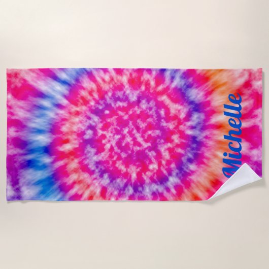 Serviette De Plage Teinture à tarte personnalisée (Devant)