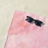 Serviette De Plage Teinture de lacet rose de la fille (En situation)