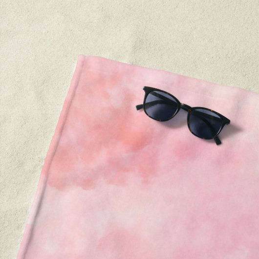 Serviette De Plage Teinture de lacet rose de la fille (En situation)