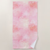 Serviette De Plage Teinture de lacet rose de la fille (Devant)