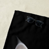 Serviette De Plage Telo Mare Gatto Bianco  (En situation)