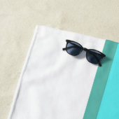 Serviette De Plage Téméraire Abstrait Cercle Turquoise Vert Jaune (En situation)