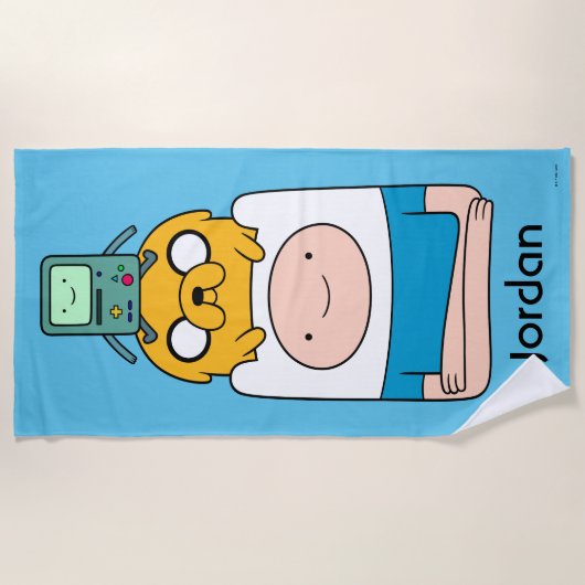 Serviette De Plage Temps d'aventure | BMO, Jake & Finn (Devant)