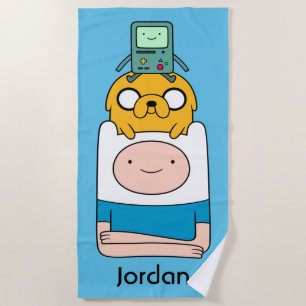 Serviette De Plage Temps d'aventure BMO, Jake & Finn