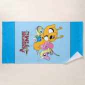 Serviette De Plage Temps d'aventure | Lady, Bubblegum, Finn & Jake (Devant)