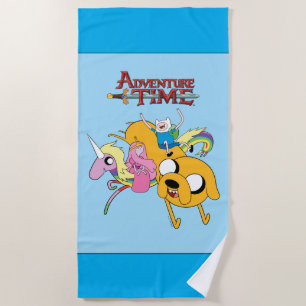 Serviette De Plage Temps d'aventure Lady, Bubblegum, Finn & Jake