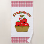 Serviette De Plage Temps de la fraise ! (Devant)