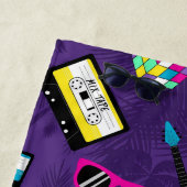 Serviette De Plage Tendance 80 violet (En situation)