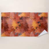 Serviette De Plage Tendance Chic Terracotta Rust Orange Brown (Devant)