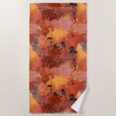 Serviette De Plage Tendance Chic Terracotta Rust Orange Brown (Devant)