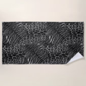 Serviette de plage tendance peau de tigre léopard (Devant)
