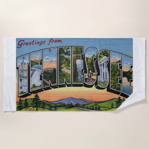Serviette De Plage Tennessee State Salutations Coloré Art rétro