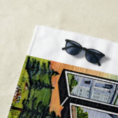 Serviette De Plage Tennessee State Salutations Coloré Art rétro (En situation)