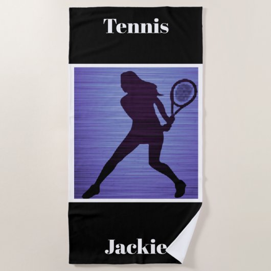 Serviette De Plage Tennis Abstrait Beach Towel (Devant)