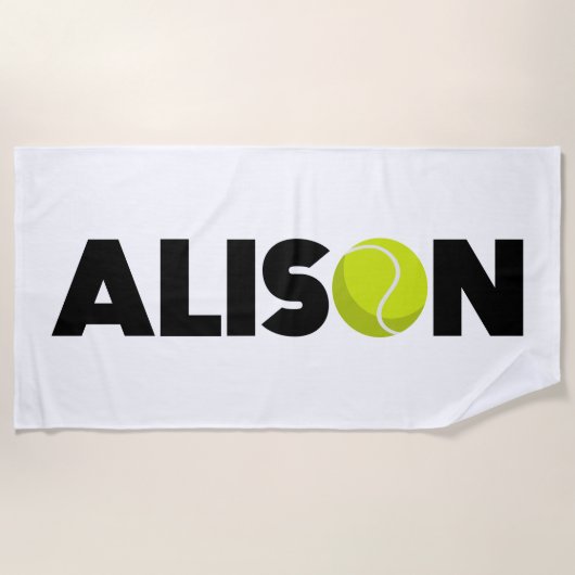 Serviette De Plage Tennis d'Alison (Devant)