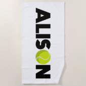 Serviette De Plage Tennis d'Alison (Devant)