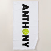 Serviette De Plage Tennis d'Anthony (Devant)