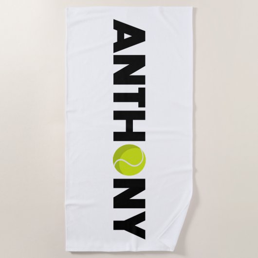 Serviette De Plage Tennis d'Anthony (Devant)