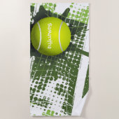 Serviette De Plage Tennis Design Beach Towel (Devant)