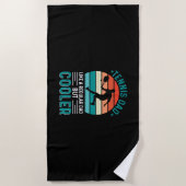 Serviette De Plage Tennis Papa Retro Sunset (Devant)