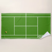 Serviette De Plage Tennis personnalisé (Devant)