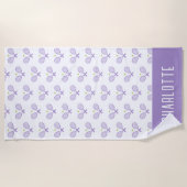 Serviette De Plage Tennis Personnalisé Motif Tennis Personnalisé (Devant)