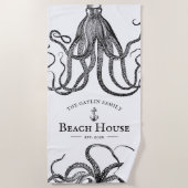 Serviette De Plage Tentacles | Octopus Maison de plage à thème (Devant)