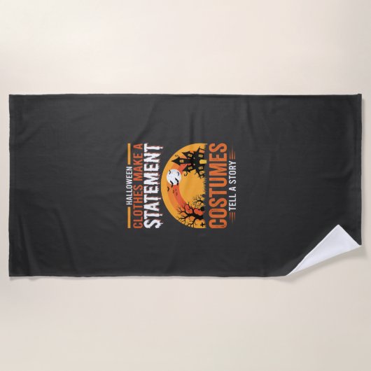 Serviette De Plage Tenues de Halloween Déclaration Conception de Mais (Devant)