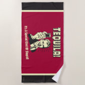 Serviette De Plage Tequila : Une espèce spéciale d'imbécile (Devant)