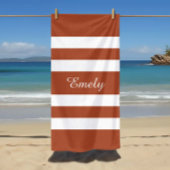 Serviette De Plage Terracotta Brown Nom trié