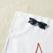 Serviette De Plage Terracotta | Sable de plage ombré monogramme (En situation)