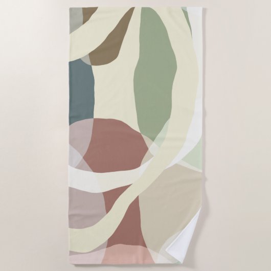 Serviette De Plage Terre Abstraite (Devant)