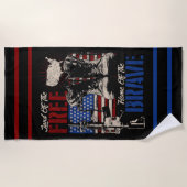 Serviette De Plage Terre de la maison libre des braves (Devant)