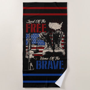 Serviette De Plage Terre de la maison libre des braves