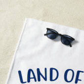 Serviette De Plage Terre des Libres à cause du Brave Bleu Rouge (En situation)