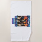 Serviette De Plage Terrier de Boston (Devant)