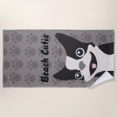 Serviette De Plage Terrier de Boston (Devant)