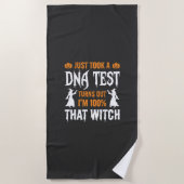 Serviette De Plage Test ADN Sorcière Drôle d'Halloween Graphique (Devant)