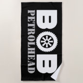 Serviette De Plage Tête Bob Petrol (Devant)