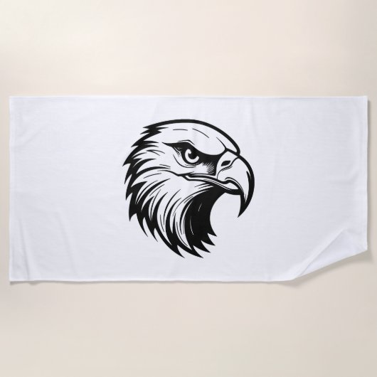 Serviette De Plage Tête d'aigle (Devant)